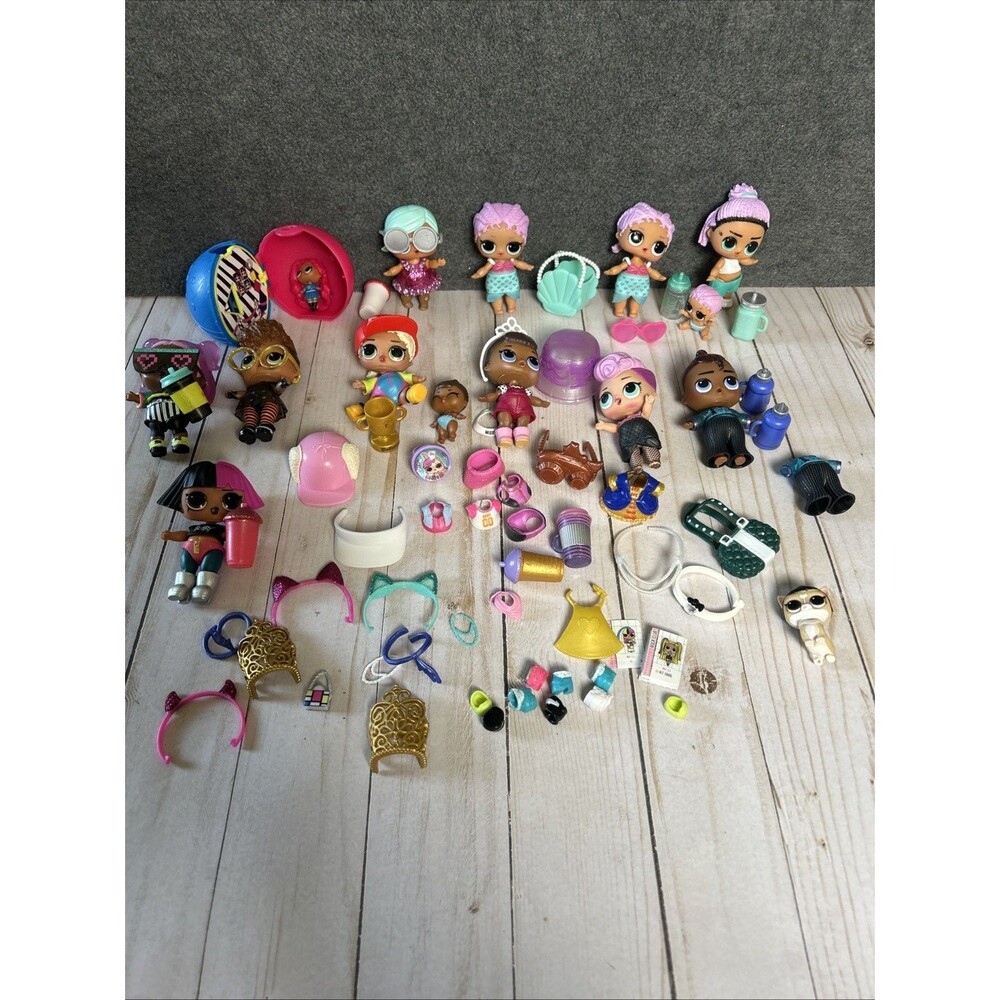 LOL Surprise Doll LOT of 11 Tots Minis Sparkle Sweets MGA Plus Accessories READ